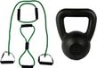 Tunturi Fitness Set - Tubing Set Vert - Kettlebell 12 kg