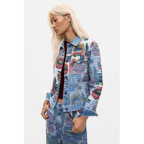 Desigual katoenen spijkerjas met print - meerkleurig