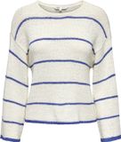 Only Trui Onlgeena 7/8 Stripe O-neck Knt 15321477 Cloud Dancer/w.dazzeli Dames Maat - XS