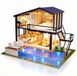 Kit de maison de poupée miniature à construire soi-même, avec musique et meubles