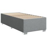 vidaXL Boxspringbed met matras, stof, lichtgrijs, 90x190 cm