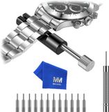 MMOBIEL Horlogeband inkorter Reparatiegereedschap Horloge met 12 Extra Pinnen - Pin Verwijderen Reparatie Kit - Metalen Horlogeband Vervanging