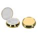 kwmobile 2x pillendoos 3 vakjes - 5,2 x 1,7 cm - Pillendoosje klein van roestvrij staal - In goud