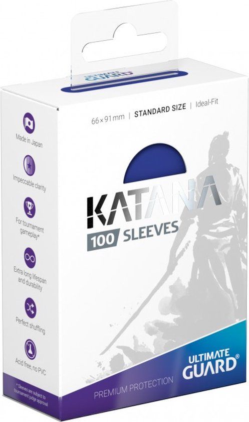 Ultimate Guard Katana Sleeves Standard Size - Blue - 100 Sleeves