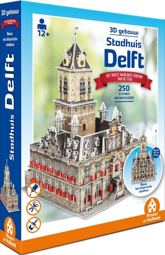 House of Holland 3D Gebouw - Stadhuis Delft (250 stukjes)
