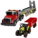 ColorBaby Speed & Go 39298 vrachtwagenvoertuig, incl. tractor met aanhanger, wrijvingssysteem, schaal 1:14, lichten en geluiden, speelgoed voor kinderen van 3 jaar