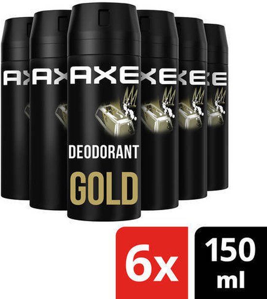 AXE Gold Temptation Deodorant - 6 x 150 ml - Men - Spray