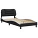 Hvar Cadre de lit sans matelas similicuir noir et blanc 90x200 cm