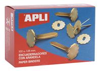 APLI 12577 - Metalen bindmiddelen met ring 25 mm 100 u.