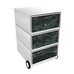 Paper Flow Paperflow easybox mobiele ladenblok met 3 lades 642x390x436mm green marble