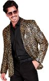 Finidi Widmann SRL Paillettencolbert luipaard Goud XL Unisex