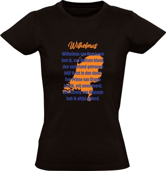 Sol's Wilhelmus Dames T-shirt - Zwart - L
