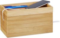 Merkloos Relaxdays Kabelbox Bamboe