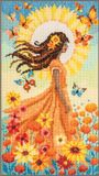 Vervaco Borduurpakket Meisje met de zon - 16 x 28 cm