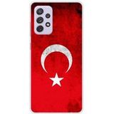 Samsung Galaxy A72 5G Drapeau turquie Bedrukt siliconen hoesje