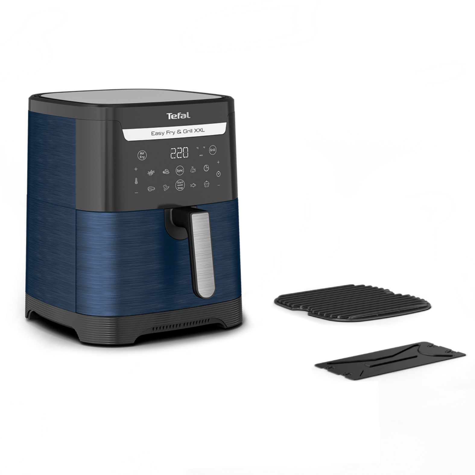 Tefal Easy Fry & Grill EY8014 XXL 6,5L 2-in-1 Heteluchtfriteuse met Uitneembare Verdeler - Blauw