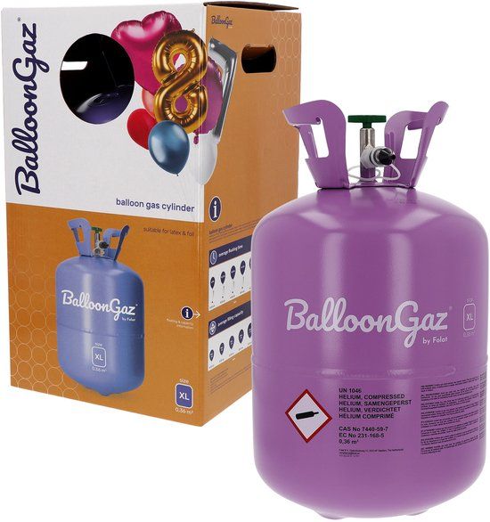 BalloonGaz - Helium Tank XL - (max. 50 ballonnen) - Paars