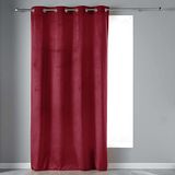 douceur d'intérieur, Gordijn met ogen (140 x 240 cm) fluweel bordeaux fluweel