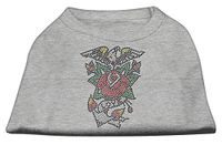 Mirage Pet Products Eagle Rose Nailhead Pet Shirt, Medium, Grijs