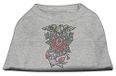 Mirage Pet Products Eagle Rose Nailhead Pet Shirt, Medium, Grijs