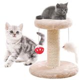 Ibenzoa® Tijdloze Krabpaal Met Luxe Pluche Platformen En Sisal Bekleding Voor Katten