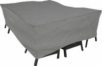 Eurotrail Housse étanche pour table de jardin avec chaises, Housse de salon, Cantonic 225x175x100cm, Gris