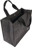 Sigel Desk Sharing Bag - opbergtas - bureautas voor hybride werken - Basic M - vilt donkergrijs