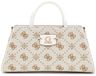 GUESS Neda Girlfriend Satchel Sac à main blanc crème logo