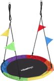 Relaxdays Nestschommel - 120 cm - Bonte uitvoering
