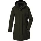 killtec dames Functionele parka/parka waterproof met afritsbare capuchon KOW 18 WMN PRK, dunkeloliv, 38, 43313-000