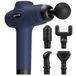 SPORTINATOR® Level Up Massagepistool, incl. verschillende opzetstukken en draagtas, elektrisch handmassageapparaat met USB-C-aansluiting en lcd-touchscreen (blauw)