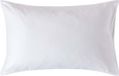 Homescapes Housse de coussin biologique 50x75 cm – Blanc – 100% Coton Égyptien Satin – Densité de fils 400