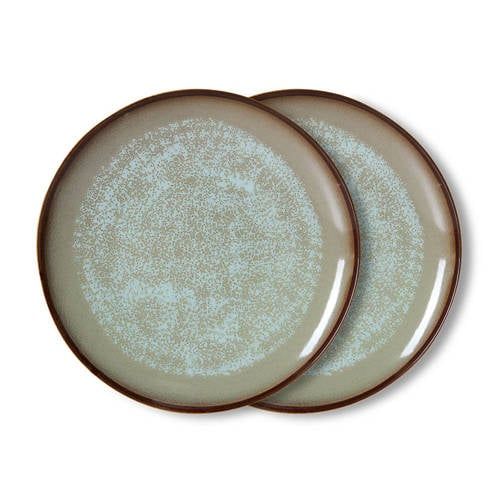 HKLIVING dinerbord 70s (Ø27,5 cm) (set van 2)