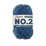 myboshi Nr. 2 haak- en breiwol met kapok veganistische wol wasbaar op 60 °C speekselbestendig baby Amigurumi Ökotex 10 bollen x 50 g blauw L 100 m (citroen)