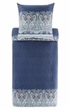 BASSETTI Satijnen bedlinnenset SABBIONETA BLAUW B3 155x220+80x80