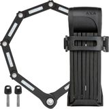 AXA Fold Lite 80 Vouwslot Fiets - Lengte 80 cm - Veiligheidsniveau 7 - Licht Slot - Met 2 sleutels - Incl. Beugel, Zwart