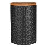 Premier Brands of America Premier Housewares Tri, keramiek, zwart, 10 x 10 x 15 cm, bamboe, dolomiet