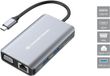 Conceptronic DONN21G - Dockingstation - 3x USB 3.2 (Gen1, 5Gb/s), 1x USB 3.2 (Gen1, 5Gb/s) type-C - 1x Ethernet 100Mbps - 1x VGA (D-Sub) - Grijs