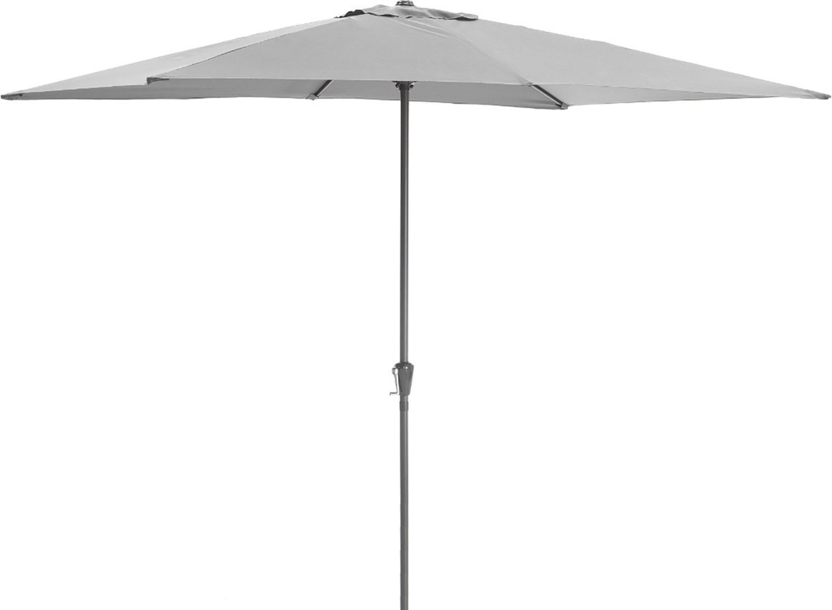 Acaza staande Parasol in aluminium, 200x300 cm, rechthoekig, lichtgrijs