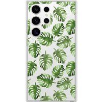 Samsung Galaxy S24 Ultra Bedrukt siliconen hoesje Feuilles de monstera