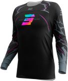 SHOT RACE GEAR Contact Rac Maillot à manches longues Noir S