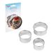 Tala Ronde Uitsteekvormpjes Set van 3, RVS Deegsnijders met Gladde Rand, Koekjesvormen voor Koekjesdeeg, Fondant, Marsepein, Taartdecoratie, Gebak en Bakken