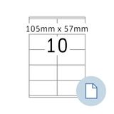 HERMA 8420 universele etiketten, 500 vellen, 105 x 57 mm, 10 per A4-vel, 5000 stuks, zelfklevend, bedrukbaar, mat, blanco papier, wit