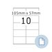 HERMA 8420 universele etiketten, 500 vellen, 105 x 57 mm, 10 per A4-vel, 5000 stuks, zelfklevend, bedrukbaar, mat, blanco papier, wit