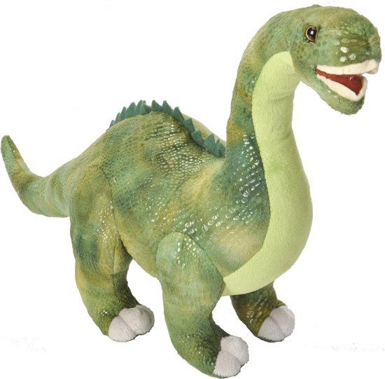 Pluche Diplodocus Dinosaurus Knuffel - 38cm - Groen