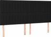 vidaXL Tête de lit Tissu Noir 180x5x118/128 cm