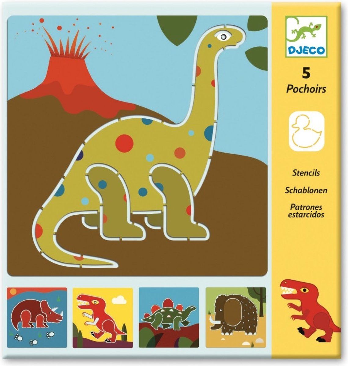 Djeco Sjablonenset Dino