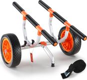 VEVOR Kajaktrolley Kanotrolley Gemaakt van Aluminiumlegering 800x751x470mm tot 204kg Belasting 30cm Rubbern Wielen 170-440mm Verstelbaar voor Boottrolley Kajak Kano Transporttrolley Trolley Surftrolley Boottrailer
