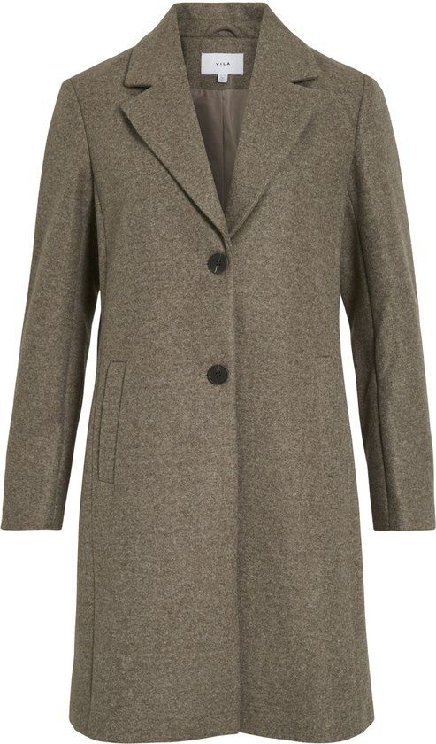 VILA - VICLAUDIA BUTTON COAT - NOOS - Women's - Padded Jackets - Size 34 - Falcon