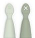 Suavinex Silicone Oefenlepel – 2 Stuks – Vanaf 6 maanden – Lange Handgreep & Ergonomisch – Zacht voor Gevoelige Tandvlees – Color Essence